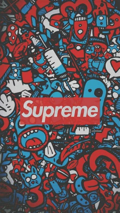 Download Dope Supreme Doodle Art Wallpaper