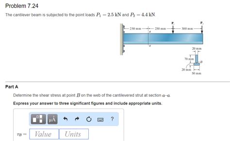 Solved Problem 724 The Cantilever Beam Is Subjected To The