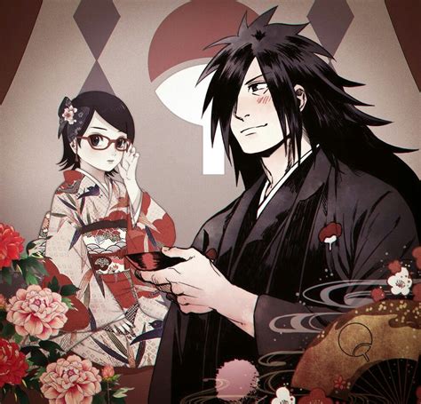 Sarada And Madara Madara Uchiha Naruto Minato Anime Naruto Sasuke