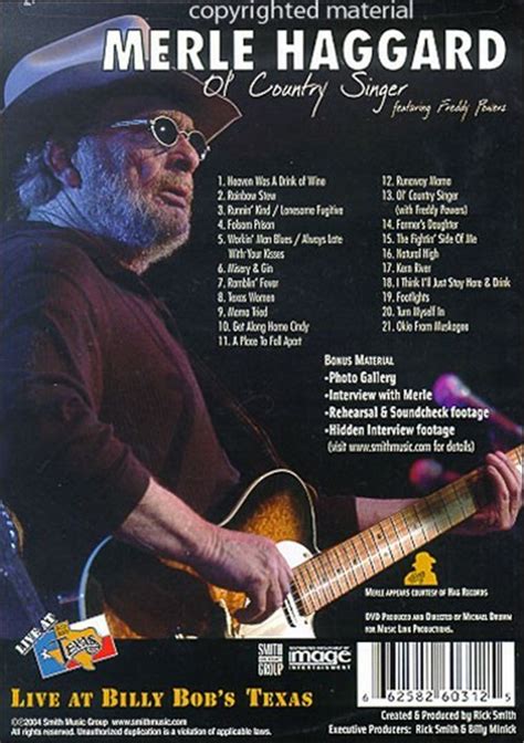 Merle Haggard Live At Billy Bobs Texas Dvd 2004 Dvd Empire