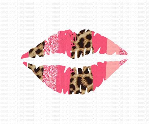 Cheetah Lips Clipart Lips Sublimation File Leopard Lips Etsy