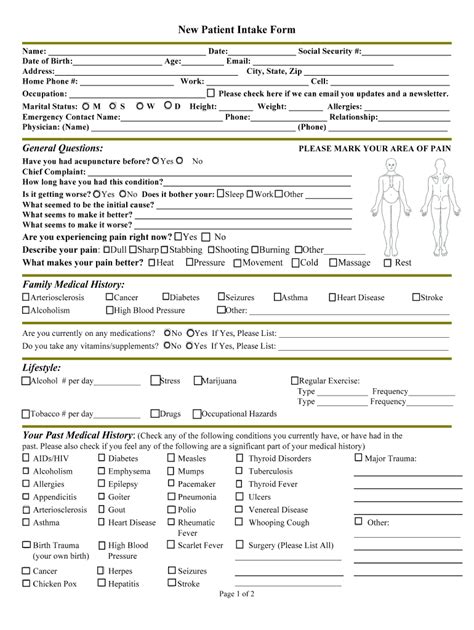 Acupuncture Intake Forms Fill Out And Sign Online Dochub
