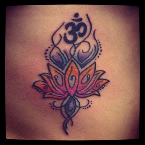 Om Sign And Lotus Flower Tattoo Tattoo Love Pinterest