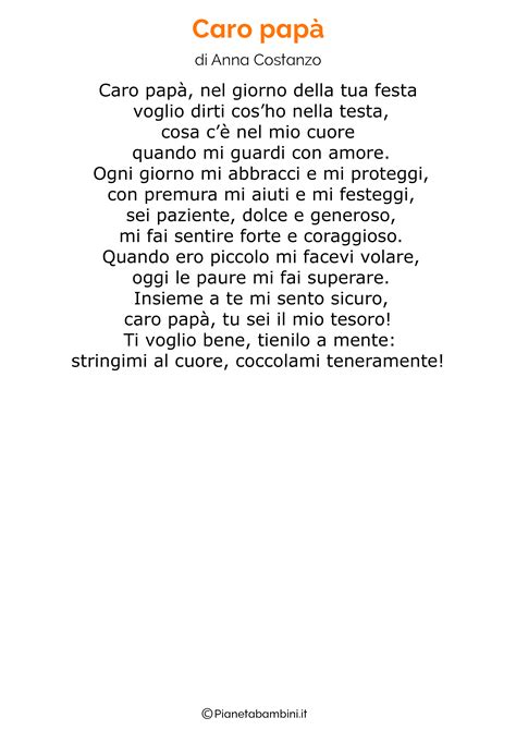 Però se ti avvicini lo puoi sentire. 45 Poesie per la Festa del Papà per Bambini | PianetaBambini.it