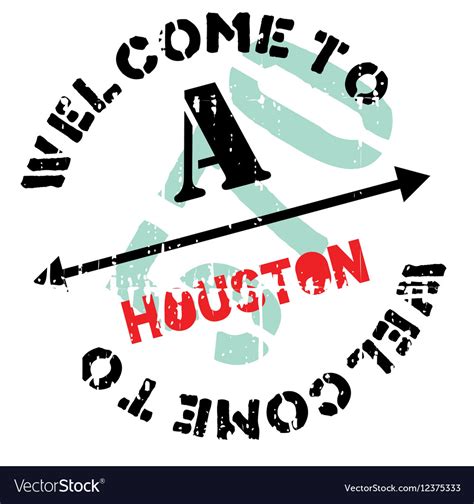 Houston Stamp Rubber Grunge Royalty Free Vector Image