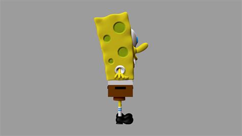 3d Model Spongebob Squarepants Vr Ar Low Poly Cgtrader