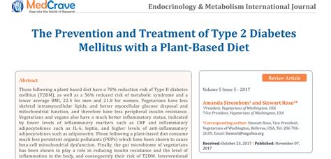 The Prevention And Treatment Of Type 2 Diabetes Mellitus With A Plant