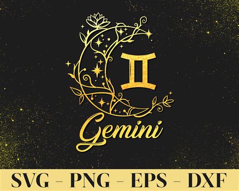 Gemini Zodiac Svg Png Cut File Etsy