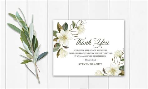 Funeral Thank You Cards Printable Funeral Thank You Notes Etsy