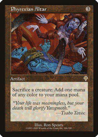 The same is true about phyrexian metamorph card in any zone other than the battlefield, where it has mana cost of the. Phyrexian Altar - Magic: the Gathering MTG