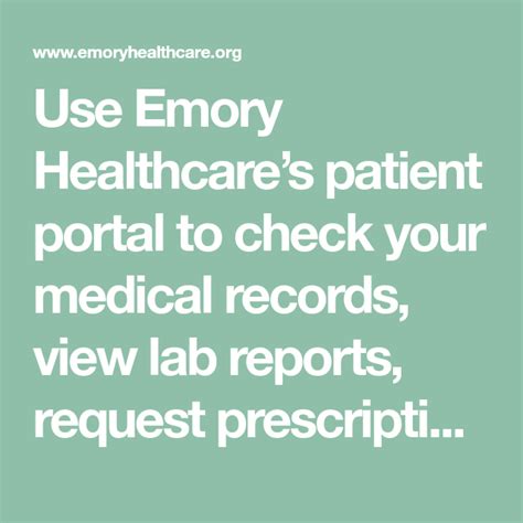 Use Emory Healthcares Patient Portal To Check Your Medical Records