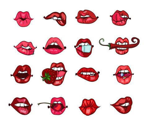 Royalty Free Sexy Lips And Tongue Backgrounds Clip Art Vector Images