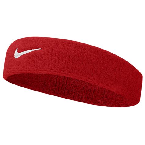 Nike Swoosh Headband - Basketball - Accessories - Red/White gambar png
