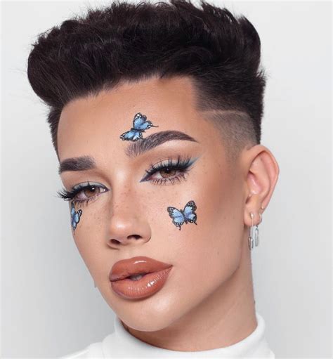 Liberally and alllll over his face. Pin by Chavelita on Extra makeup in 2020 | Butterfly makeup, James charles, Creative eye makeup