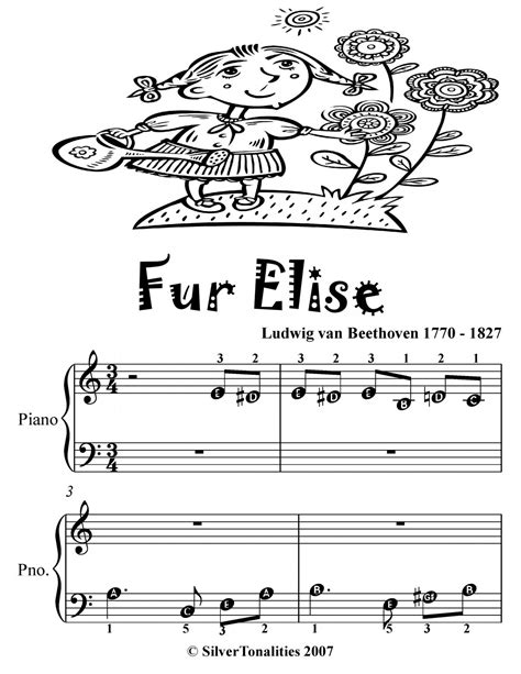 Bagatelle by beethoven (fur elise piano sheet music). Fur Elise Beginner Piano Sheet Music Tadpole Edition PDF