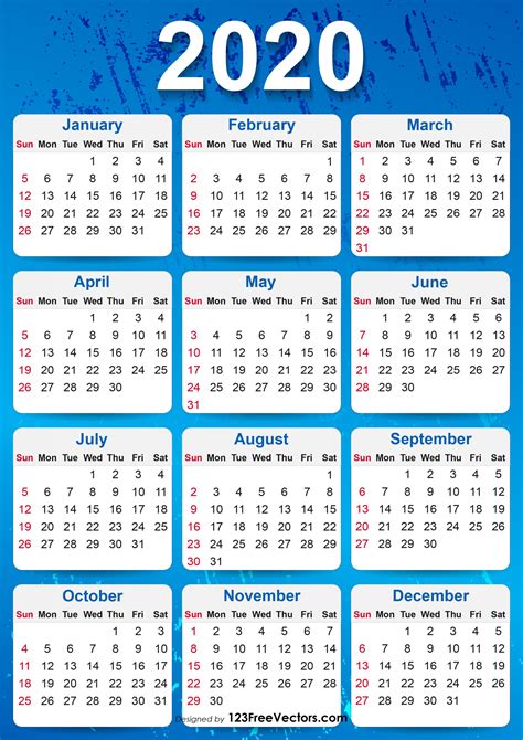 Get 2020 Pocket Calendars To Print Calendar Printables Free Blank