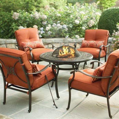 Hampton Bay Patio Furniture Cushions Fire Pit Sets Fire Pit Table