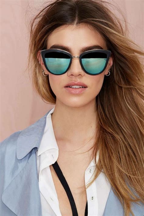 Sea Green Mirrored Lenses Mirrored Sunglasses Fashion Sunglasses