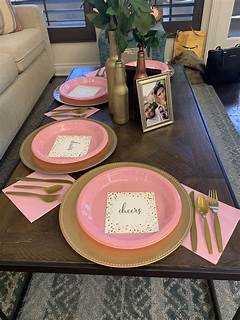 Pink Charger Plates Dollar Tree