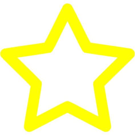 Yellow Outline Star Icon Free Yellow Star Icons