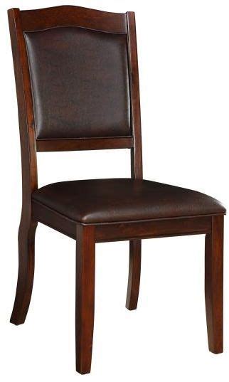 Homelegance® Whitby Dark Brown Vinyl Side Chair Furniture Ave