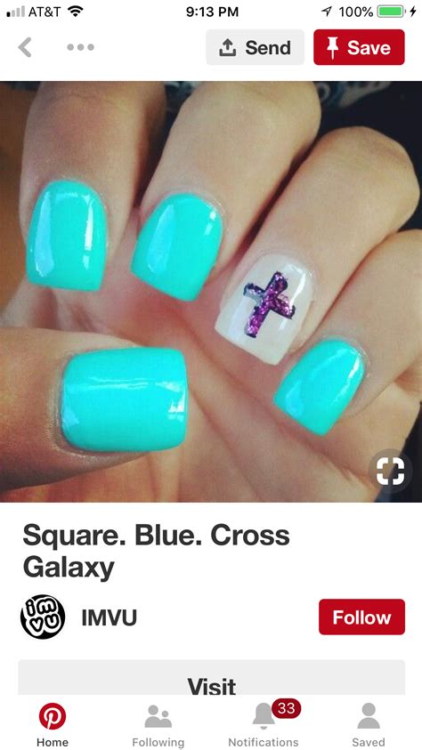 Imvu Galaxy Square Nails Finger Nails Ongles Nail Nail Manicure