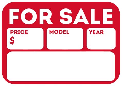 Car For Sale Sign Template Postermywall