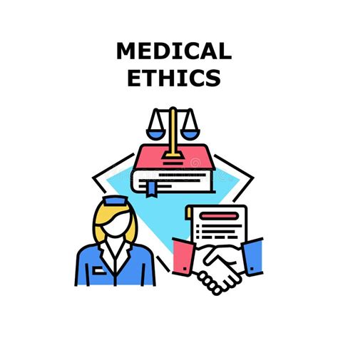 Medical Ethics Vector Concept Color Illustration Stock Vector