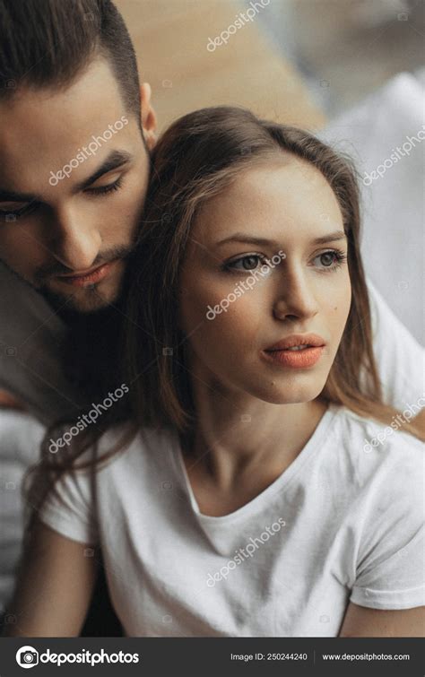 Beautiful Loving Couple Kissing Bed Stock Photo By ©kapitonenko 250244240