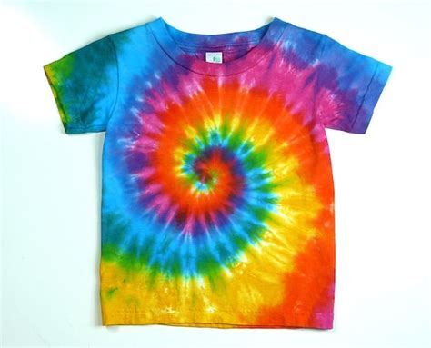 Kids Tie Dye Shirt Pink Rainbow Spiral Fun And Colorful Back Etsy