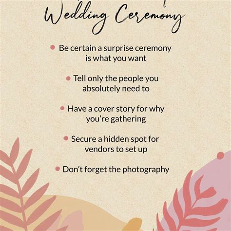 How To Plan A Surprise Wedding Ceremony