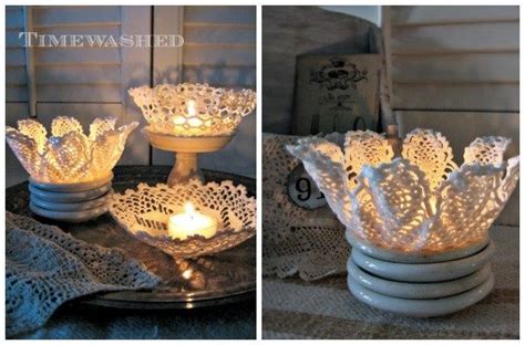 How To Make Candle Holders With Lace Doilies Craftsmile Candles