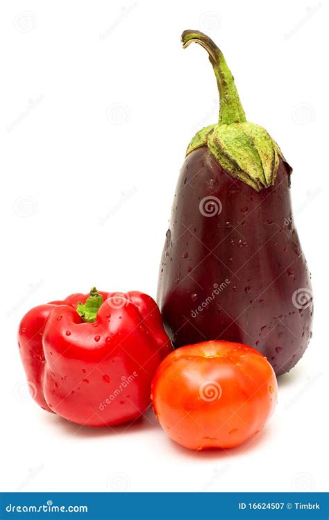 Eggplant Pepper And Tomato Stock Image Image Of Eggplant Vegetable