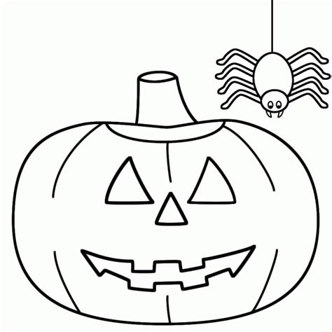 You will receive one black & white coloring page. Halloween Pumpkin Drawing For Kids at GetDrawings | Free ...