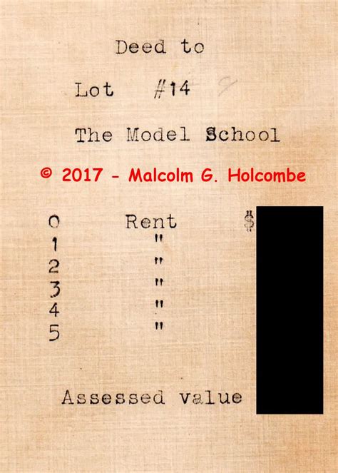 The 1920 Philadelphia Folk Monopoly Game Property Deed Model School