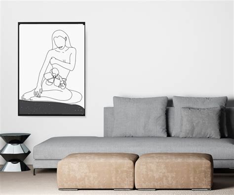 Nude Line Arts Erotic One Line Art Nude Line Drawingnaked Etsy Hong Kong