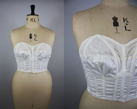 1950s Bustier Bra 50s Strapless Bralette Boned Bustier Spencer