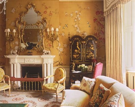De Gournay Wallpaper In A Special Mustard Yellow For This London