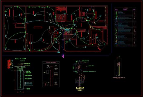 House 1 Floor Electrical And Sanitary Dwg Plan For Autocad Designscad
