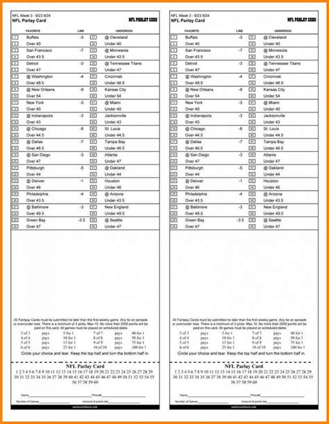 Check spelling or type a new query. Free Printable Football Parlay Cards | Printable Card Free