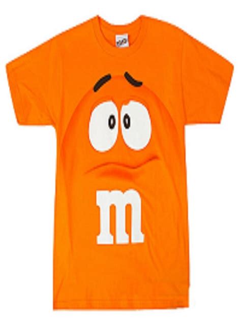 Mandm Mandms Candy Silly Character Face T Shirt Xx Large Orange Open
