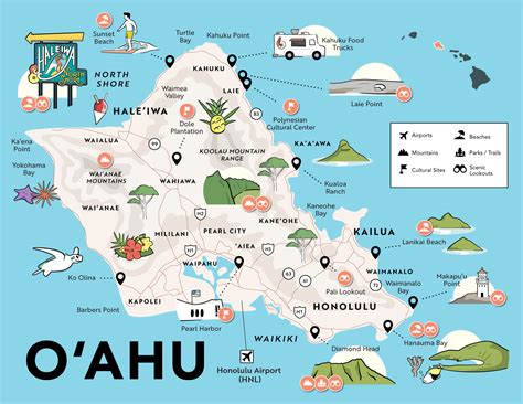 Map Of Oahu Cities Sayre Courtnay