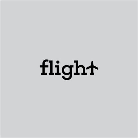Typography Word Art ♥ Flight Creative Logo Clever Logo Creative