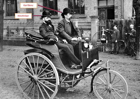 Worlds First Hitchhiker Motor Car Gottlieb Daimler Automobile