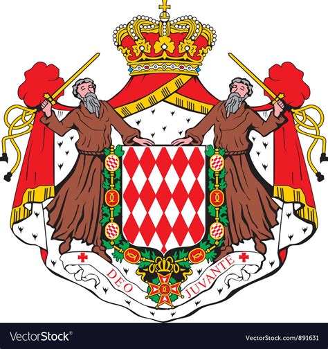 Monaco Coat Of Arms Royalty Free Vector Image Vectorstock