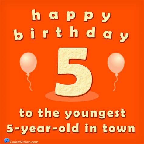Happy 5th Birthday Wishes And Messages