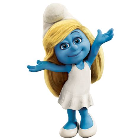 The Smurch Doll Is Dressed In White And Has Her Arms Out To The Side