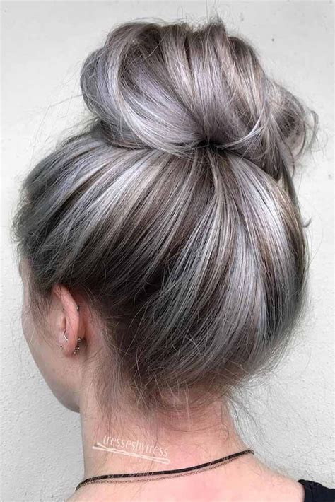 Wow Nice And Perfect Platinum Hair Color Human Hair Color Top Knot