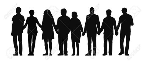 Check spelling or type a new query. silhouette of group of people standing Their Hands holding ...