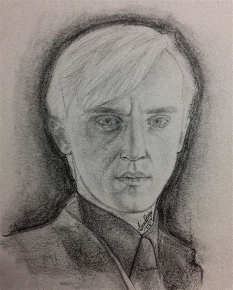 To a draw, managing to land and dodge spells as much as his opponent . Draco Malfoy pencil drawing by Blu--Berry on DeviantArt